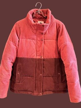 Bohme Colorblock Quilted  Corduroy Jacket  Size Medium